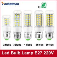 โคมไฟหลอดไฟ Led ข้าวโพดหลอดไฟ Led Led 5730 220V 24 36 48 56 69Led โคมไฟระย้าแบบแสงเทียนไฟโคมไฟ E27