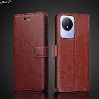 【CC】 Card Holder Cover Leather for Y02 Y02A / Y11 2023 Pu Flip Wallet Business Fundas Coque