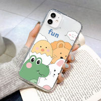 ???จัดส่งทันที?การ์ตูนไดโนเสาร์น่ารัก ใส กันกระแทก เรียบง่าย หรูหรา For iPhone เคส 15  11 13 12 14 Pro Max X XS Max XR 6 6s 7 8 Plus 12 13 Mini SE 2020 2022 ซิลิโคนนิ่ม เคสโทรศัพท์มือถือ Soft case IPhone