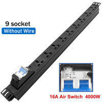 PDU 4000/8000W รางปลั๊กไฟ 9 ช่อง มีเบรกเกอร์ (ไม่พร้อมสาย) Power Distribution Unit For Cabinet