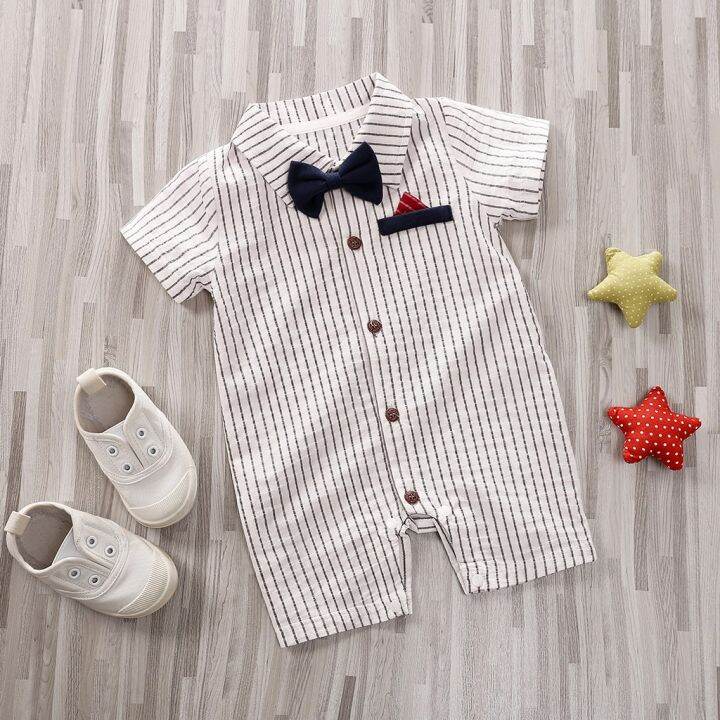 baju-baby-boy-clothes-rompers-newborn-s-clothing-bowtie-style-100-cotton-for-boys-christening-suit