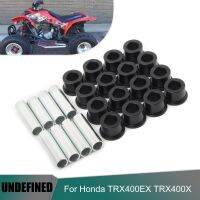 16ชิ้นชุดแขนบุชด้านหน้าด้านหลังระงับสีดำอุปกรณ์เสริมสำหรับ Honda TRX 400EX 1999-2008 TRX400EX TRX400X ATV