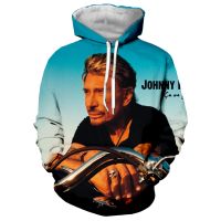 Johnny Hallyday Hoodies Men Women Long Sleeve Coat Hip Hop Rock Clothing Fashion Streetwear 3D Print Mens Cool Punk Sweatshirt