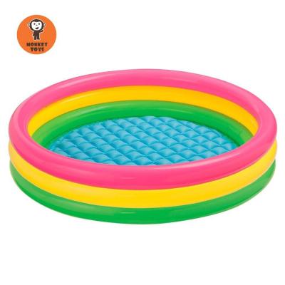 ( โปรสุดคุ้ม... ) Monkey Toys สระน้ำกลม 3ชั้น 147x33cm SUNSET Three Ring Pool INTEX 57422 078257574223 ราคาถูกสุด สระ เป่า ลม สระ น้ำ เป่า ลม สระ น้ำ เด็ก สระ ยาง เป่า ลม