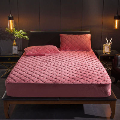 Crystal Velvet Bed Mattresses Cover Warm Bedspread on The Bed for King Queen Size Bed Mattress Pad Thicken Mattress Protector