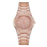 Sell like hot cakes all over the sky star diamond British women wholesale watches cross-border drill calendar watch with steel belt ladies