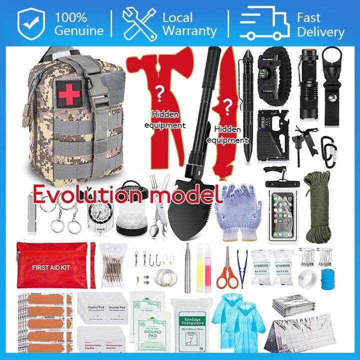 🇲🇾 Camping Equipment Emergency Bagpack Survival Kit Complete Set