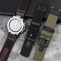 ☊ สายไนลอนนุ่มสำหรับ Casio G-SHOCK GST-B100 S100G W300G 400G 410 สายนาฬิกาทอไนลอนทนทานสำหรับสร้อยข้อมือผู้ชายสายรัดข้อมือเข็มขัด