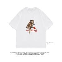 HOT14★ สไตล์ญี่ปุ่น Graphic Fierce Tiger Harajuku Oversize T เสื้อผู้ชายฤดูร้อน5XL แขนสั้น Tees