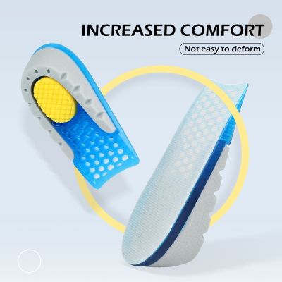Bangni Inner Heightened Insole TPE Height Increase Half Lift Sole Gel Pad Invisible Massaging Feet 1 3cm Taller For Men Women