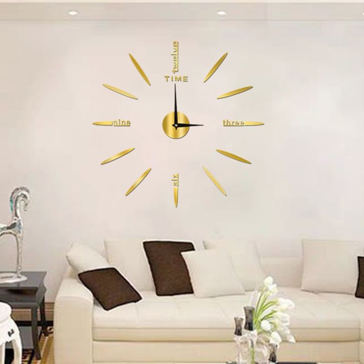 24-home-accessories-ใหม่สติกเกอร์นาฬิกาติดกำแพงเรืองแสง3มิติกระจกอะคริลิคนาฬิกาควอตซ์แบบ-diy-การตกแต่งบ้านออกแบบห้องนั่งเล่น