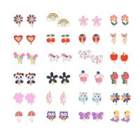 【CC】 Pairs of Kids Clip-on Earrings Set for Colorful