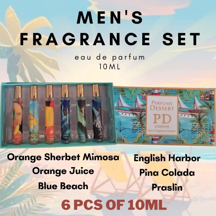 Perfume Dessert London MEN'S FRAGRANCE SET (6pcs of 10ml) | Orange ...