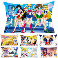 แฟชั่นการ์ตูนอะนิเมะ Sailor Moon พิมพ์โพลีเอสเตอร์สี่เหลี่ยมผืนผ้าปลอกหมอนโซฟาห้องนอนรถปลอกหมอนรองเอว (ไม่มีแกนหมอน) 30Cm X 50Cm