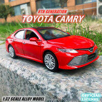 Magict】1:32 Toyota Camry 8th รถโลหะผสมรุ่น W/เบาและเสียงและดึงกลับผลหล่อยานพาหนะรถยนต์ของขวัญคอลเลกชันสำหรับเด็กผู้ชาย