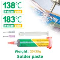 ☄∋ 1Pcs Neue Art Niedrigen Temperatur Blei-freies Spritze smd Solder Paste Flux Für Löten Led Sn42Bi58 138 ℃ SMD Reparatur Schweiße