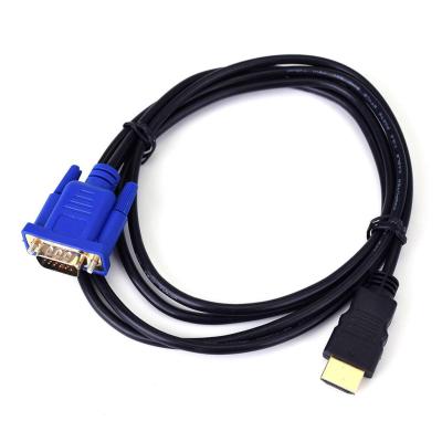 อะแดปเตอร์แปลง HDMI เป็น VGA,สายแปลงสัญญาณวิดีโอ HDMI HD 1.8 P ตัวผู้เป็น VGA ตัวผู้สำหรับพีซีแล็ปท็อปยาว1080เมตร