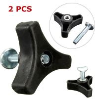 1/2pcs Plastic Garden Triangle Handle Knob Nut with Screw Bolts Parts Universal Lawn Mower Nut Knobs Fasteners Garden Tool