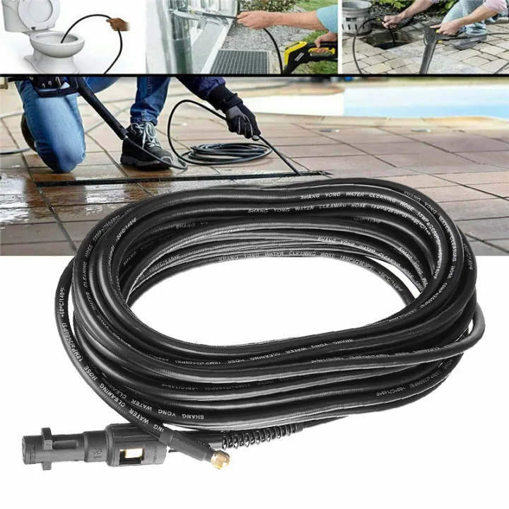 Drain Cleaner Hose Sewer Pipe Cleaning Kit Flexible Jetter Tube