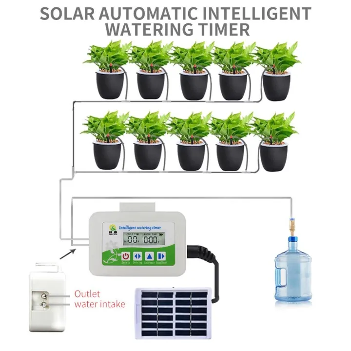 ∋ Solar Energy Automatic Water Irrigation Garden Watering Device Intelligent Lant Drip