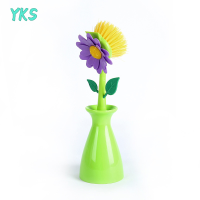 ?【Lowest price】YKS ที่จ่ายสบู่อ่างล้างจานฟองน้ำอัตโนมัติสำหรับห้องครัวห้องน้ำทรงดอกไม้แปรงทำความสะอาดหม้อเครื่องมือล้างพร้อมที่จับตกแต่งบ้าน