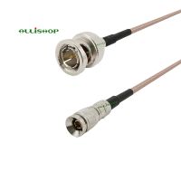 BNC Male to DIN 1.0/2.3 Mini BNC Plug Straight Connector Pigtail 75 Ohm RG179 Coax Cable for HD SDI Transfer RF Video Signals
