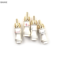 BAIKE 4pcs goldplated RCA ปลั๊กตัวเมีย HIFI Audio CABLE Audio Video CONNECTOR ADAPTER