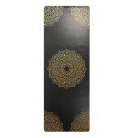 Custom Design Mandala Chakra Gold Color Print 4mm Natural Rubber Pu Yoga Mat