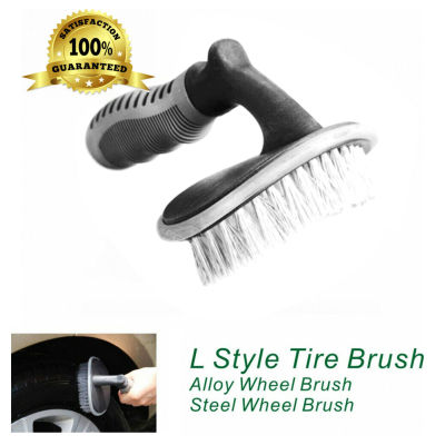 freeshipping Multi-Functional Universal Car Tyre T-Type Cleaning Brush Wheel Hub Brush Car Washing Tool Free Dropship