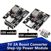 คริสตัลแบบ USB-C 5V 2A บูสต์ตัวแปลง USB USB 5V 2A ประเภท-C สเต็ปตัวแปลงขึ้นสเต็ปที่มีความแม่นยำสูงจอแสดงผลแอลอีดีโมดูลเพิ่มแรงดัน2A 5V แบตเตอรี่ลิเธียม