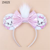 【YF】 2023 Cute Cartoon Character Mouse Ears Headband For Girls Sequins Bow Birthday Party Hairband Festival Cosplay Hair Accessories