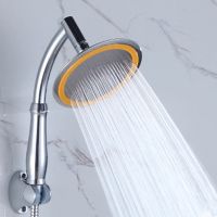 6 Inches Hand-held Booster Shower Head Sprinkler Large Size High Pressure Bathroom Adjustable Rotatable Shower Head