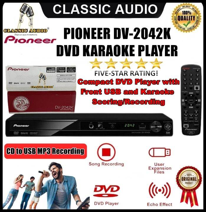 PIONEER DV2042K DVD KARAOKE PLAYER / Karaoke Scoring/Recording Super