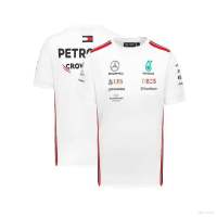 2023 Mercedes AMG F1 Racing Team Driver Tshirt White Sport Tee Summer Short Sleeve Plus Size