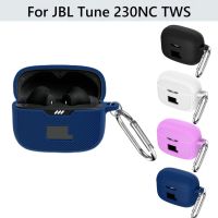 Silicone Headphone Holder Case All-inclusive Portable Wireless Headphones Cover with Hook Scratchproof for JBL Tune 230NC TWS Wireless Earbud Cases