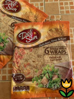 Deli Sun Plain Whole Wheat  flour Wraps  6 SHEETS // 360G.