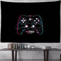 Gift for Kids Gamer Printing Wall Tapestry Models Game Console Handle Neon Light Throw Cloth Wall Decoration