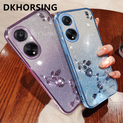 DKHORSING เคสโทรศัพท์กากเพชรหรูหราสำหรับ OPPO A78 A58 A78NFC A15 A98 A57 A77S A77 A76 A96 Oppo A17 A78 A17K ชุบด้วยไฟฟ้า4G 5G A58 4G 2023กรัม