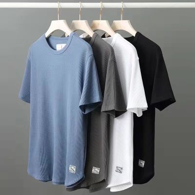 [พร้อมส่ง] MNO.9 T-shirt H15S เสื้อยืดชายแขนสั้น เสื้อยืดคอกลม สีพื้น ผ้าวาฟเฟิล เสื้อยอดฮิต ผ้ารังผึ้ง ยืดหยุ่น