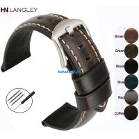 Suitable For Vine Genuine Leather Watch Strap 18/20/22/24/26Mm Oil Wax Top Layer Cowhide Bracelet High Quality Handmade B