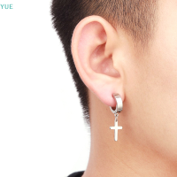 ?【Lowest price】YUE 1PC แฟชั่นพังก์ข้ามต่างหูสแตนเลสหู studs Body เจาะเครื่องประดับ