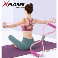 【hot sale】❁ C04 Yoga Resistance Band Arm Back Chest Stretch Expander Body Stretch Home Office Small Exercise Equipment Fitness for men women Figure 8 shape