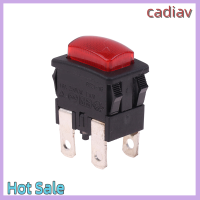 ของขวัญคริสต์มาส Cadiav สีแดง4หมุด16A Self-Lock On-Off PS21-16สวิทช์เปิดปิดกดด้วยแสงเครื่องทำความร้อนสวิตช์สัมผัสไฟฟ้าสำหรับเครื่องดูดฝุ่นเสื้อผ้าเรือกลไฟ