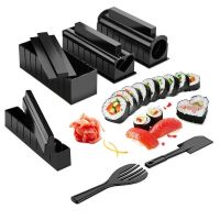 10 Pcs/set DIY Sushi Maker Equipment Kit Japanese Rice Ball Cake Roll Mold Sushi Multifunctional Mould Making Sushi Tools