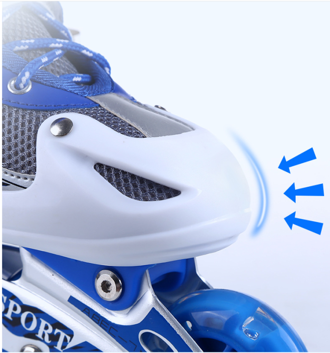topshop29-รองเท้าสเก็ต-รองเท้าสเก็ตสำหรับเด็กของเด็กหญิงและชาย-โรลเลอร์สเกต-size-s-m-l-ล้อ-มีไฟ-สีฟ้า-สีชมพู-สีแดง-ปลอดภัย-วัสดุได้มาตรฐาน