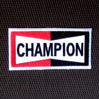 อาร์ม ตัวรีด อาร์มติดเสื้อ แชมเปี่ยน Champion Spark Plugs patch หัวเทียน สำหรับตกแต่งเสื้อผ้า