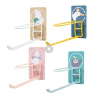 【YF】 Storage Rack Save Space Convenient Bathroom Supplies Clothes Hanger Punch-free Cartoon Household Hanging Wall Mounted