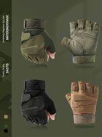 Tactical half-finger gloves mens spring and summer anti-fall fighting sports riding non-slip fingerless motorcycle gloves