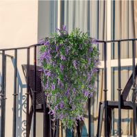 【CC】 Imitation Wall Hanging Plastic Rattan Artificial Flowers Room Bouquet Wedding Decoration Basket Cane Vine