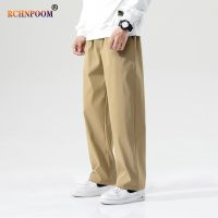 Men Casual Pants Loose Straight Wide Leg Pants Men New Retro Streetwear Skateboard Neutral Trousers Fashion Solid Color Pants